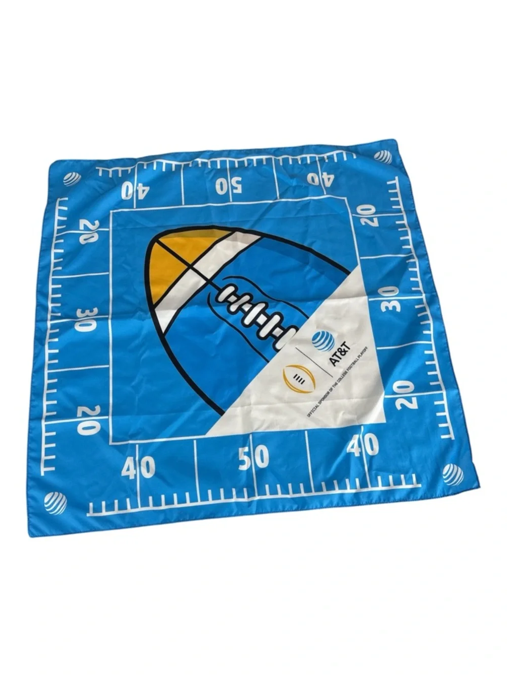 Football-Themed Blue Bandana Scarf